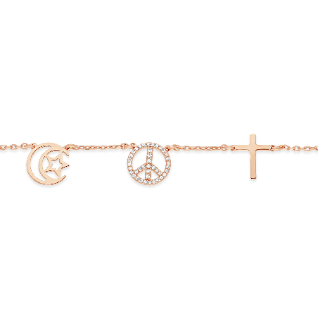 ROSE GOLD-PLATED RELIGIONS - ZIRCONS