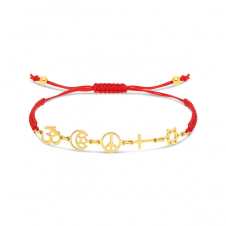 GOLD-PLATED RELIGIONS - RED NYLON