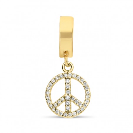 ZIRCONS PENDENT PEACE GOLD-PLATED