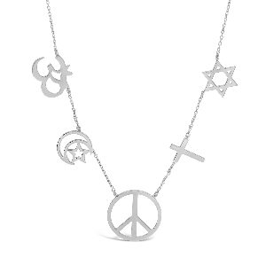 RHODIUM-PLATED SILVER PEACE...