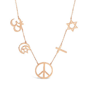 PINK GOLD-PLATED PEACE...