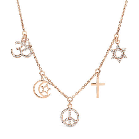PINK GOLD PLATED RELIGIONS - ZIRCONI